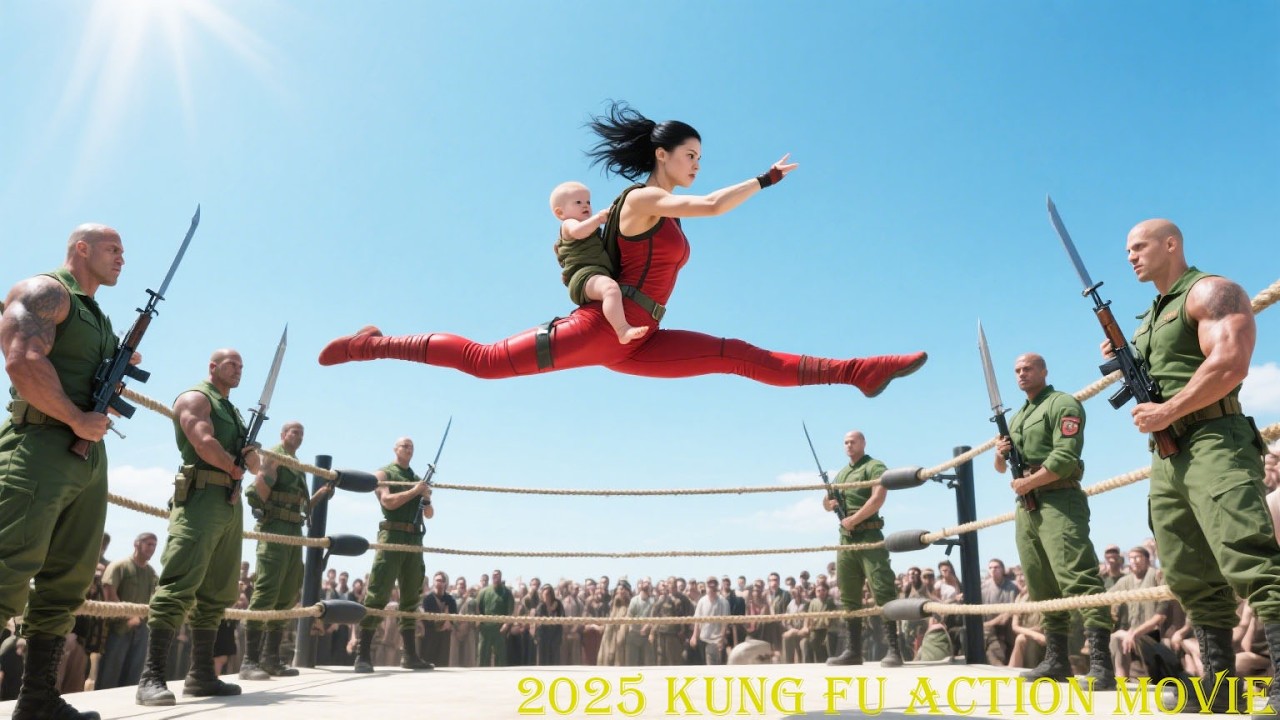 2025 kung fu action movie: A skilled girl defeats 10 Japanese samurai barehanded to save a boy.