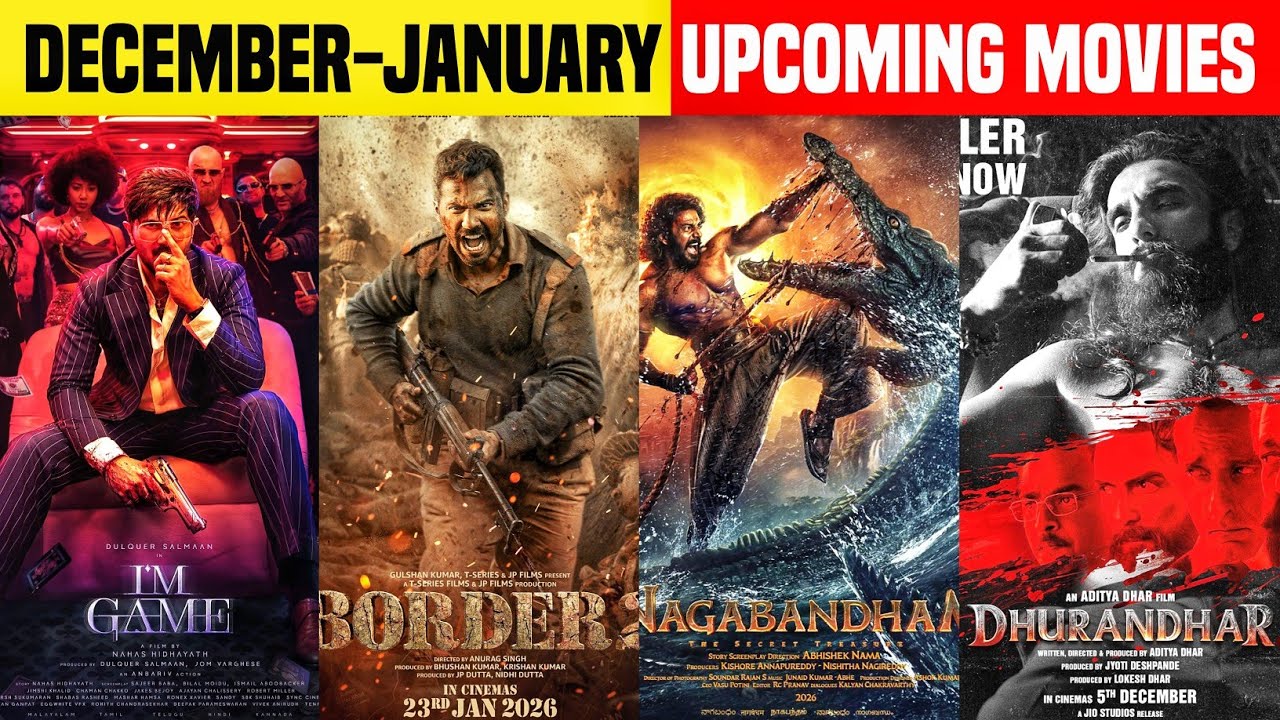 December To January : Top 15 Upcoming Indian Movies You Can’t Miss! 🚨🔥 | Bollywood & South New Films
