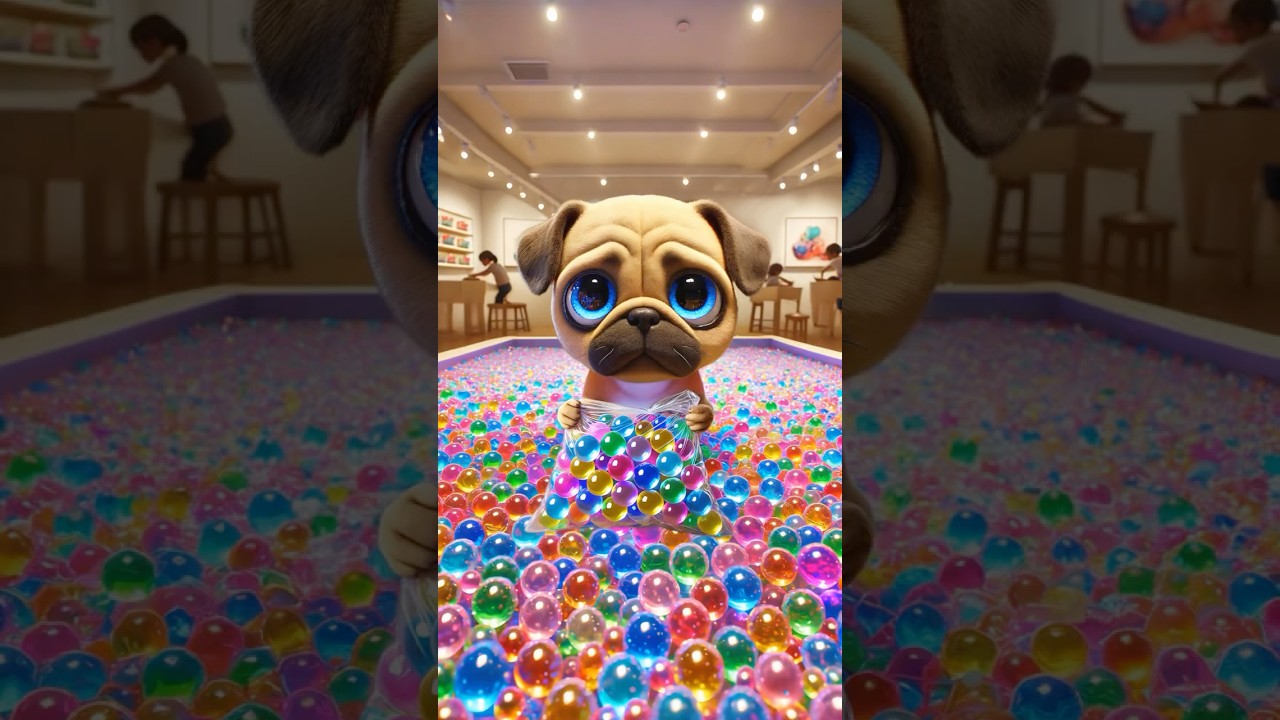 Dog’s EPIC Pool Makeover! Buys Orbeez, Turns Pool into a GIANT Ball Pit! 🤯💦#shorts #cute #dog