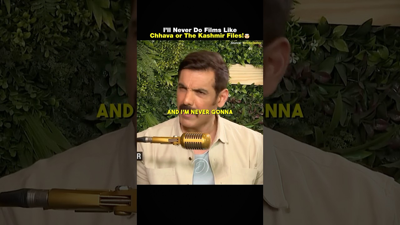 John Abraham Bold Statement On Movies Like Chaava and The Kashmir Files 🤯