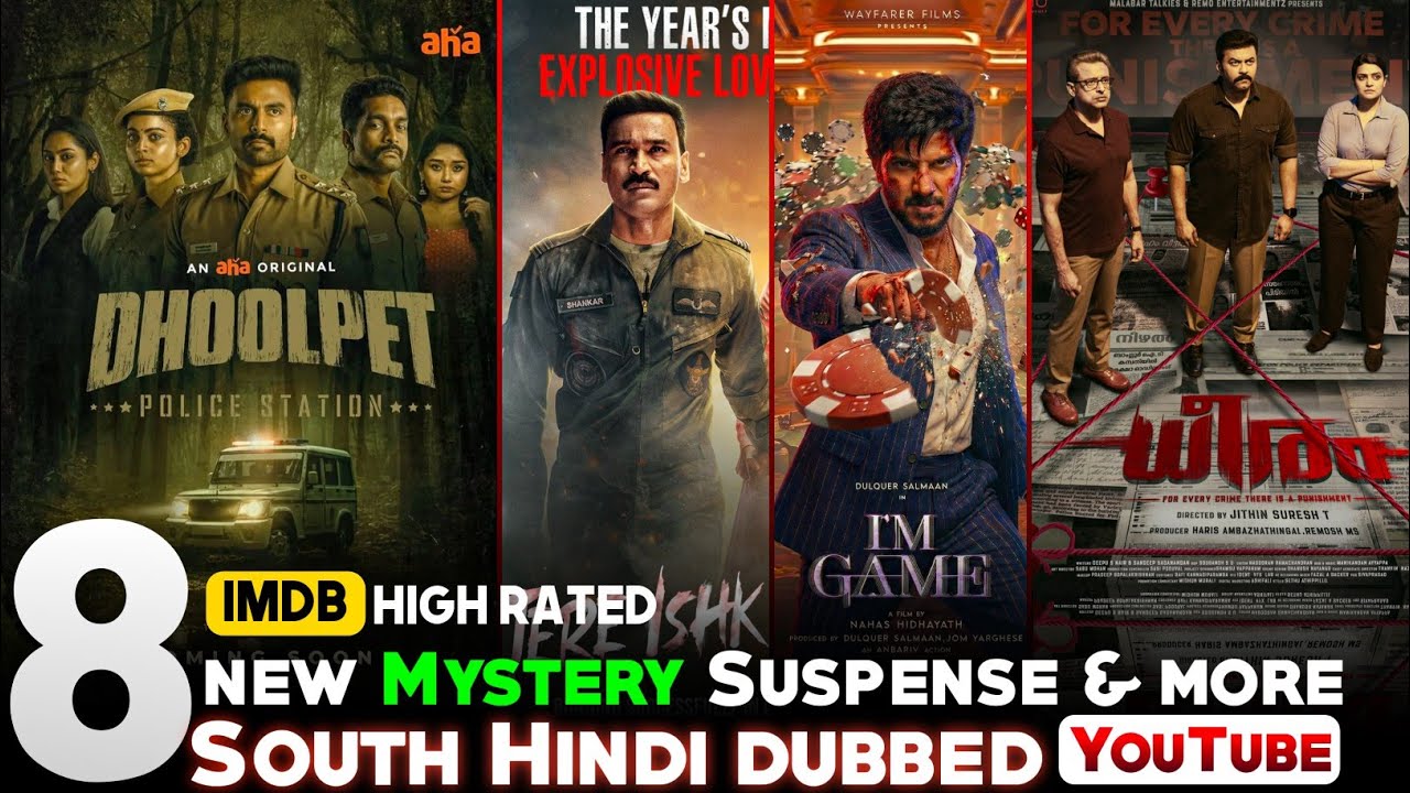 Top 8 new south indian movies in hindi 2025| south investigation movies hindi