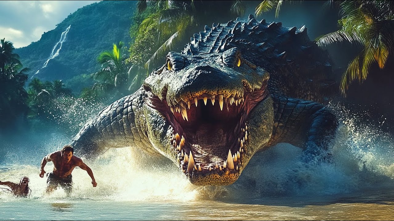 【2025 Newest Movies】Giant 100-meter crocodile savagely attacks survivors🐊#movie #film #crocodile
