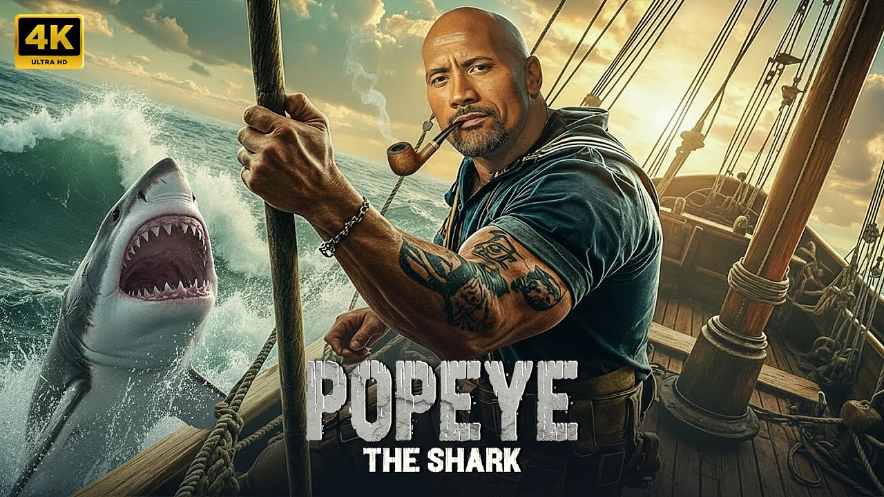 POPEYE ” THE SHARK ” : DWAYNE JOHNSON : ACTION MOVIE 2025 | 4K Survival – Thriller | Adventure MOVIE