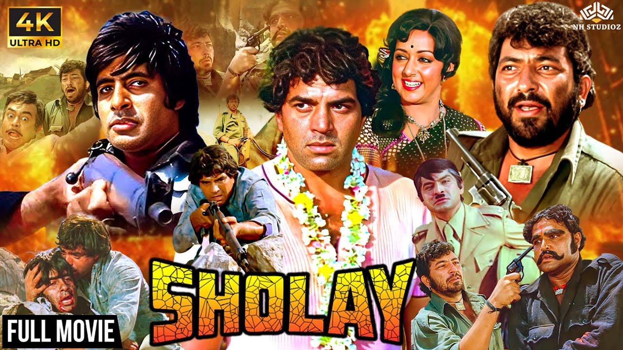 Sholay (1975) Full Hindi Movie 4k | Dharmendra, Amitabh Bachchan | Classic Blockbuster Action Drama