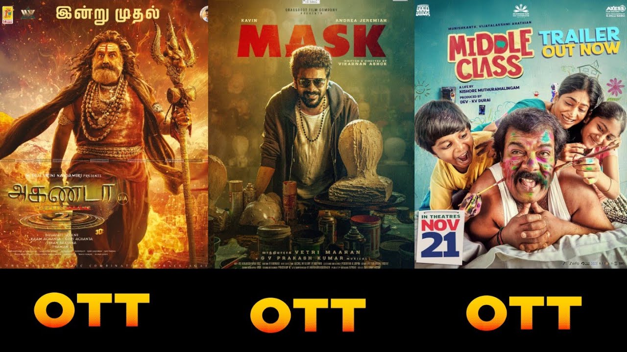 Upcoming Movies Ott Release Date Tamil | Akhanda 2 | Balti | Middle Class | Mask | Stree 2 | Baby.