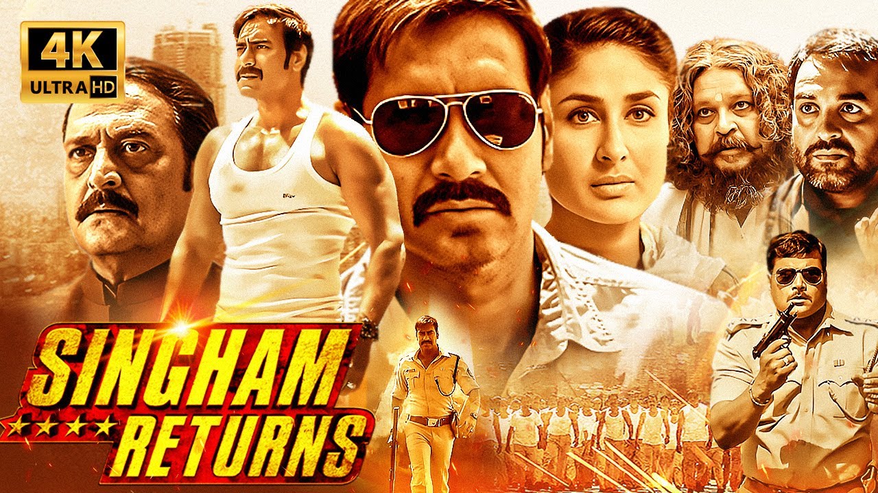 Singham Returns (2014) Full Movie – Ajay Devgn, Kareena Kapoor Khan – Action Movie – Hindi Film – 4K