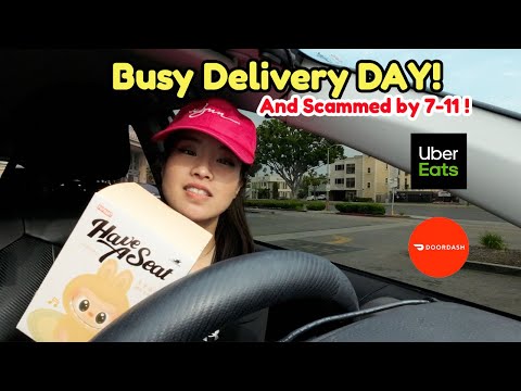 A busy delivery day and getting scammed by 7-11! Door Dash Multi App Uber Eats Ride Along!