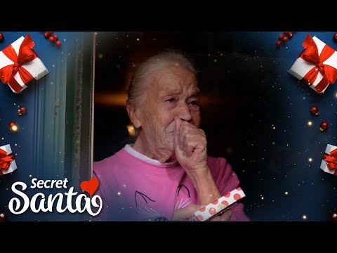 A Secret Santa surprises a stunned grandmother who walks everywhere & is raising two grandchildren
