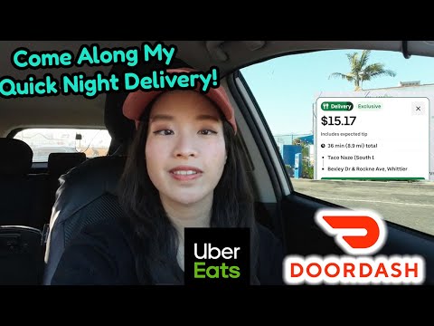 Come Along With Me Quick Night Delivery! Uber Eats Ride Along Door Dashing LA County More Bad Orders
