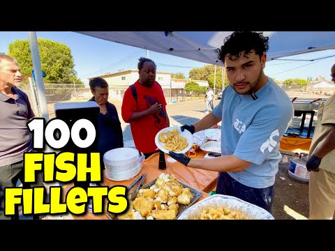 Deep Frying 100 Fish Fillets for the Homeless!