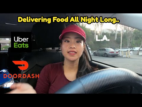 Door Dashing and Delivering Food All Night for 6 Hours! Uber EATS Ride Along | Its been Busier!