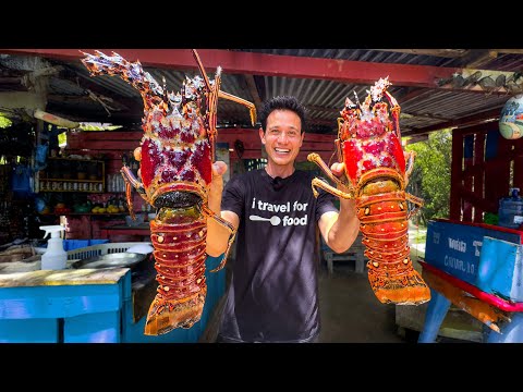Giant Caribbean Lobster – XXL Seafood in the Dominican Republic! 🇩🇴