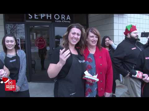 Hard-working JCPenney stylist stunned when Secret Santa surprises her with a car