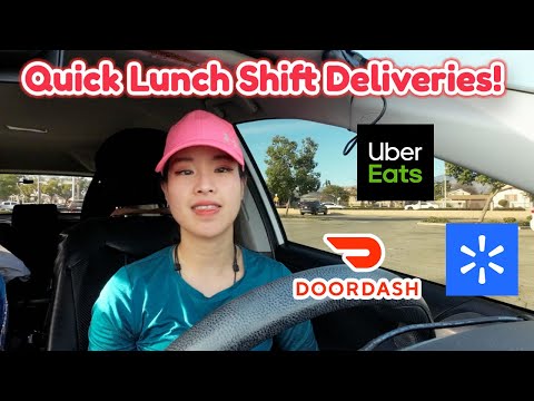 How Food Delivery is after the L.A Chaos Quick Lunch Delivery Uber Eats Ride Along Door Dash Spark!