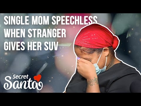 I am shocked!' Single mom sharing bike left speechless when a Secret Santa surprises her with a car