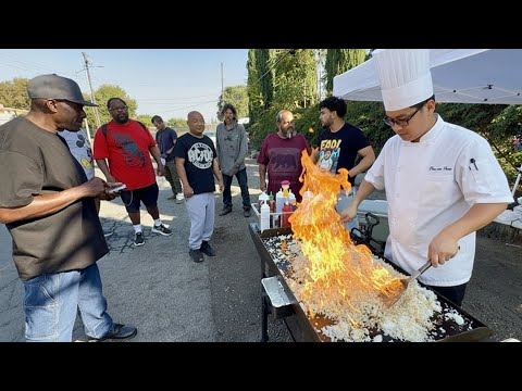 I Hired a Hibachi Chef to Cook for the Homeless!