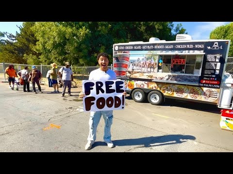 I Paid Food Trucks to Feed the Homeless! (SH*T BROKE OUT)