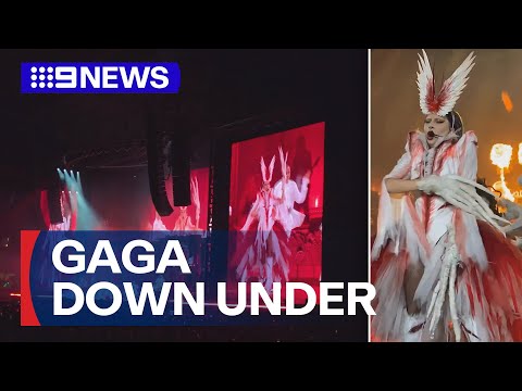 Lady Gaga kicks off Australian tour in Melbourne | 9 News Australia