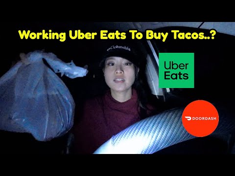 Learned To Order My Tacos In Spanish! Door Dashing At Night So I can Buy Tacos Uber Eats Ride Along!