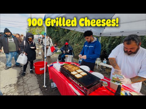 Making 100 Grilled Cheeses for the Homeless!