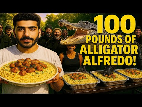 Making 100 Pounds of Alligator Alfredo for the Homeless!
