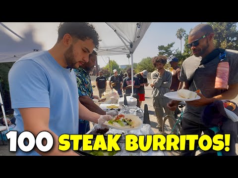 Making 100 Steak Burritos for the Homeless!