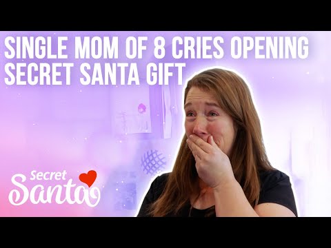 Single mother of 8 cries when she learns a Secret Santa is giving her family a life-changing gift