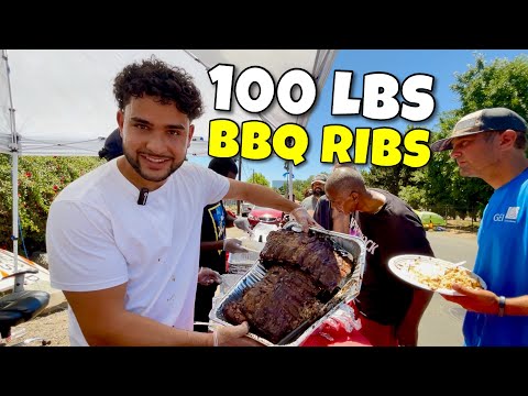 Smoking 100 POUNDS of Beef Ribs for the Homeless!