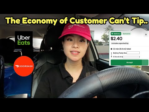 The Economy of Just Getting By.. High Fees & Customers Can't Tip.. Uber Eats Ride Along Door Dash