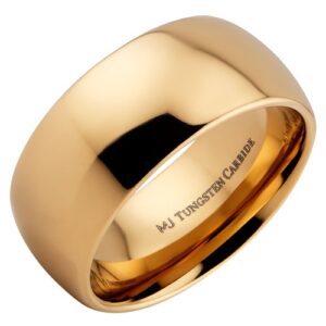 Gold Plated over Titanium Men's Plain Wedding Band Ring size 10